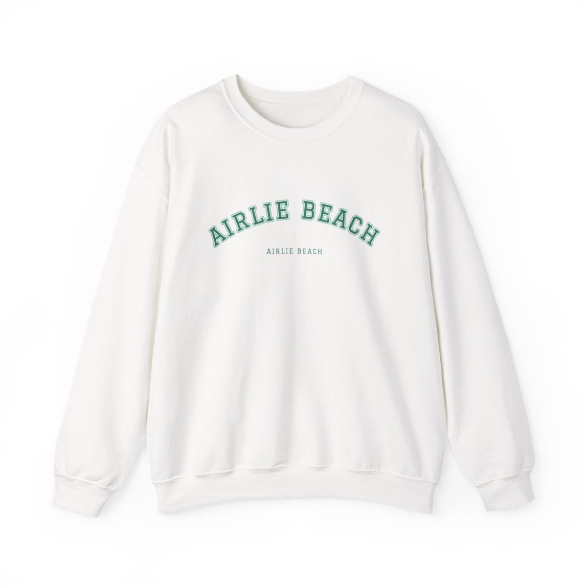 Airlie Beach Varsity — Crewneck White