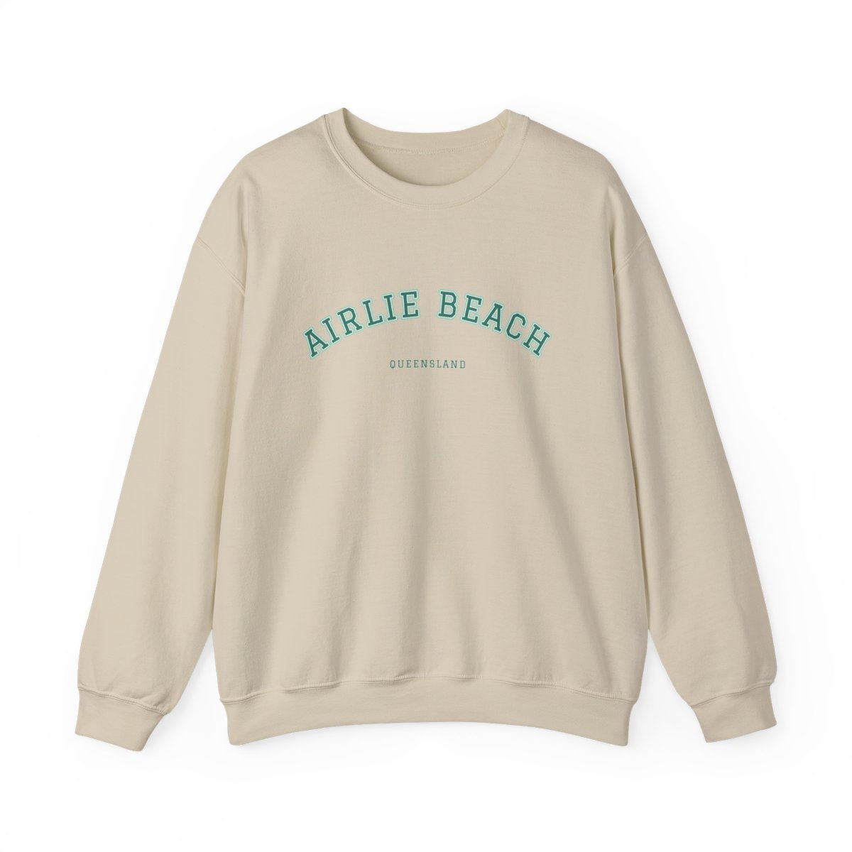 Airlie Beach Varsity — Crewneck Sand