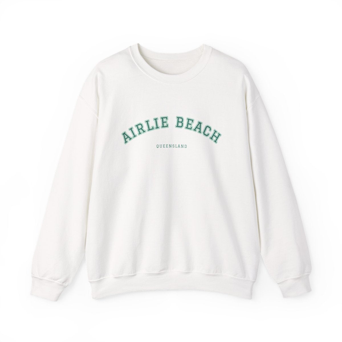 Airlie Beach Varsity — Crewneck White