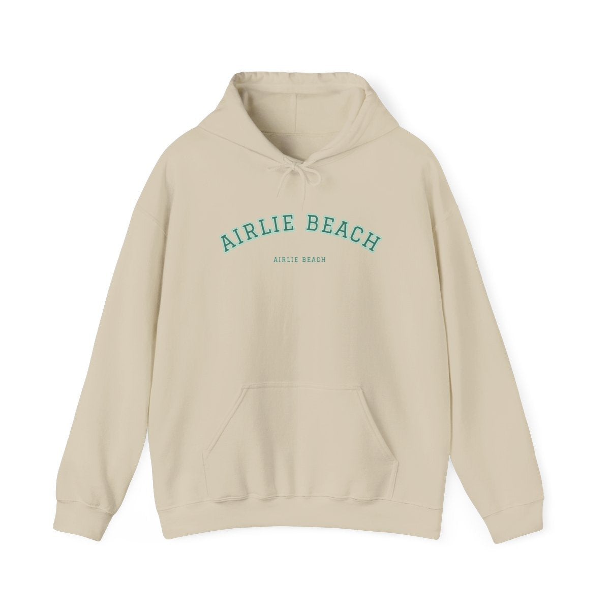 Airlie Beach Varsity — Hoodie Sand