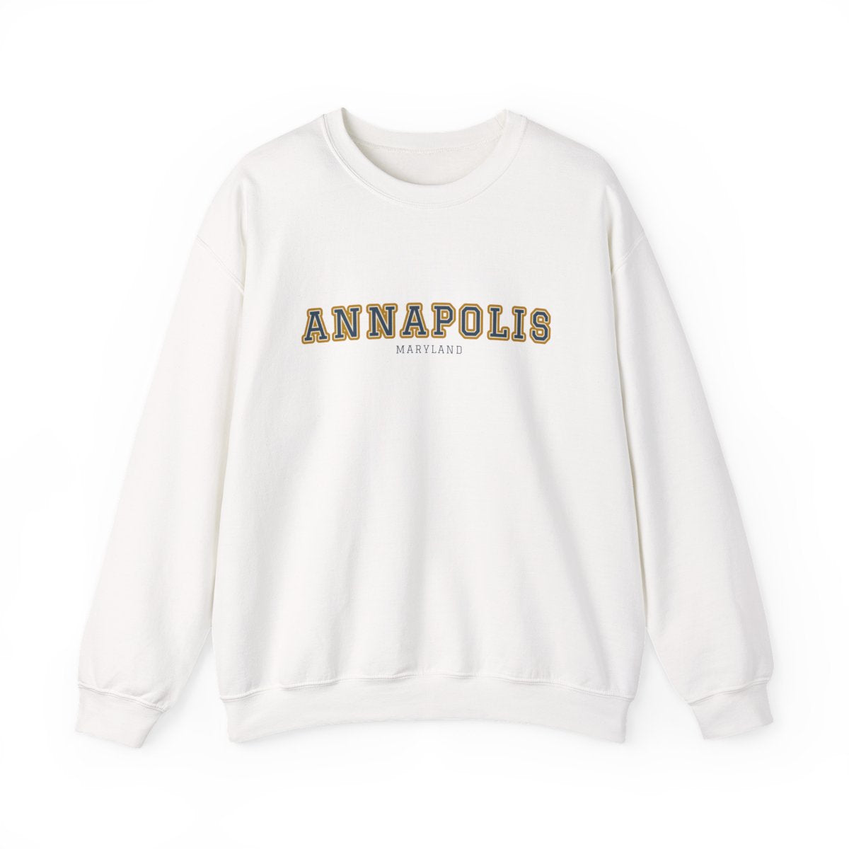 Annapolis Varsity — Crewneck White