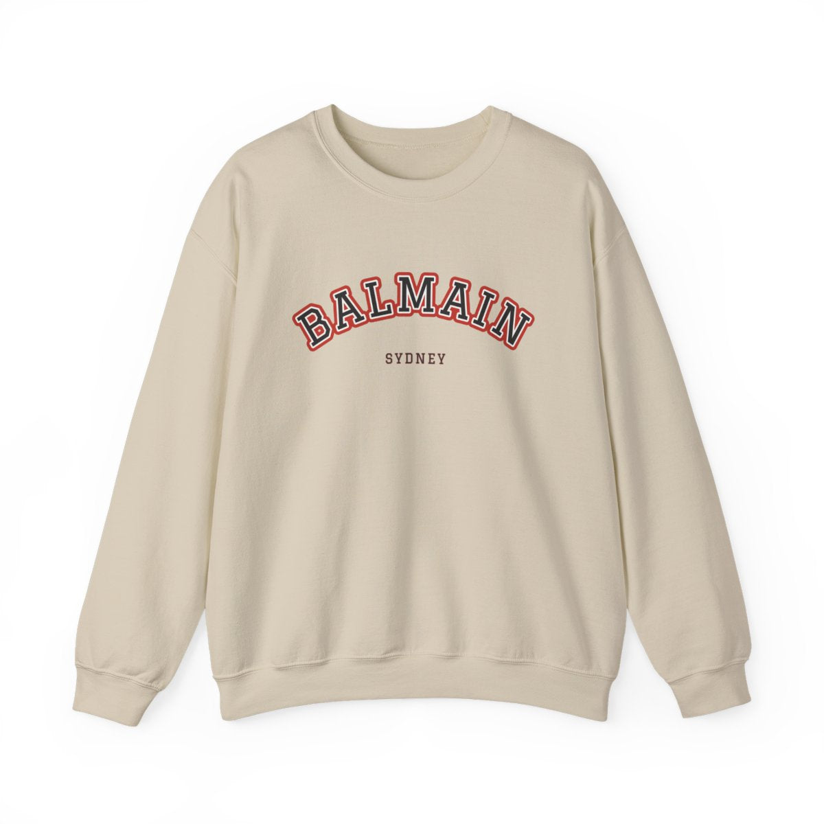 Balmain Varsity — Crewneck Sand