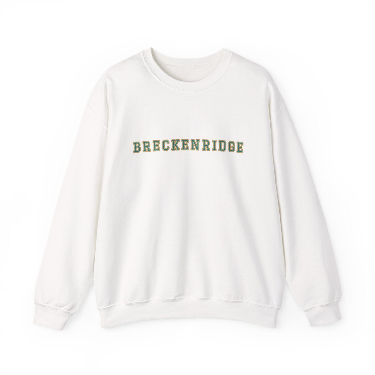 Breckenridge Varsity — Crewneck White