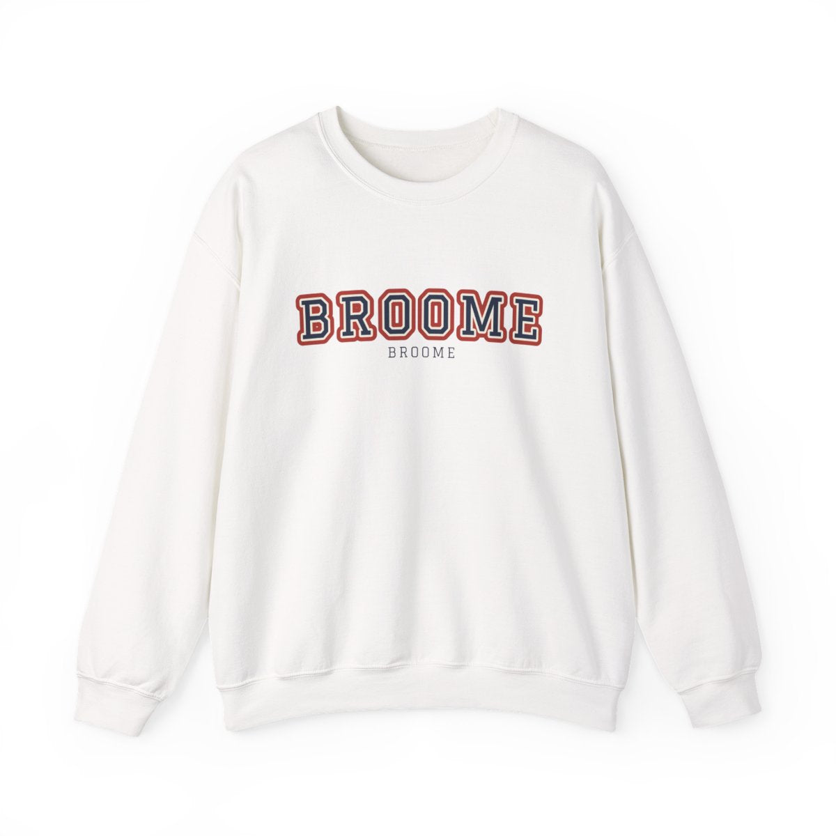 Broome Varsity — Crewneck White