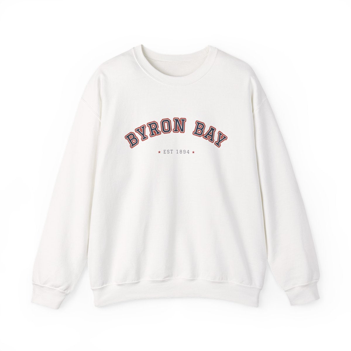 Byron Bay Varsity — Crewneck White