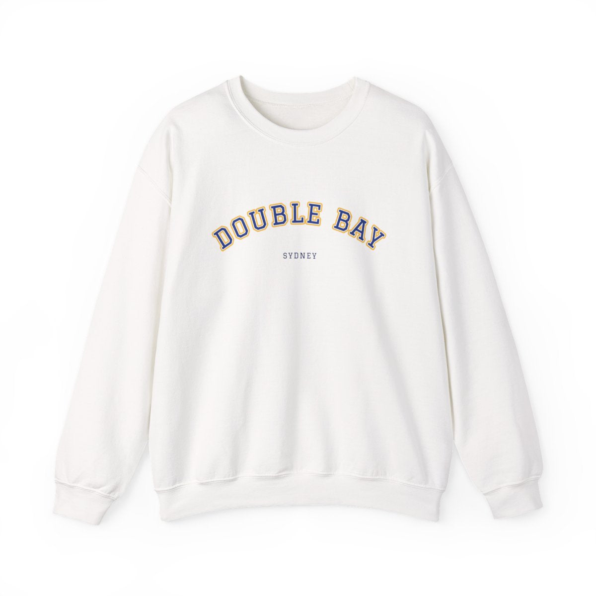 Double Bay Varsity — Crewneck White
