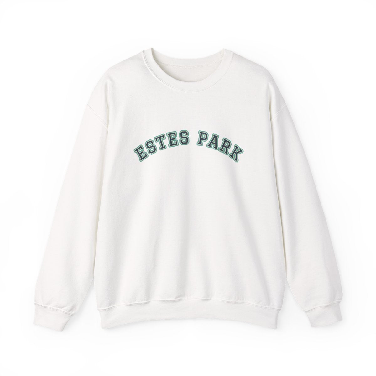 Estes Park Varsity — Crewneck White