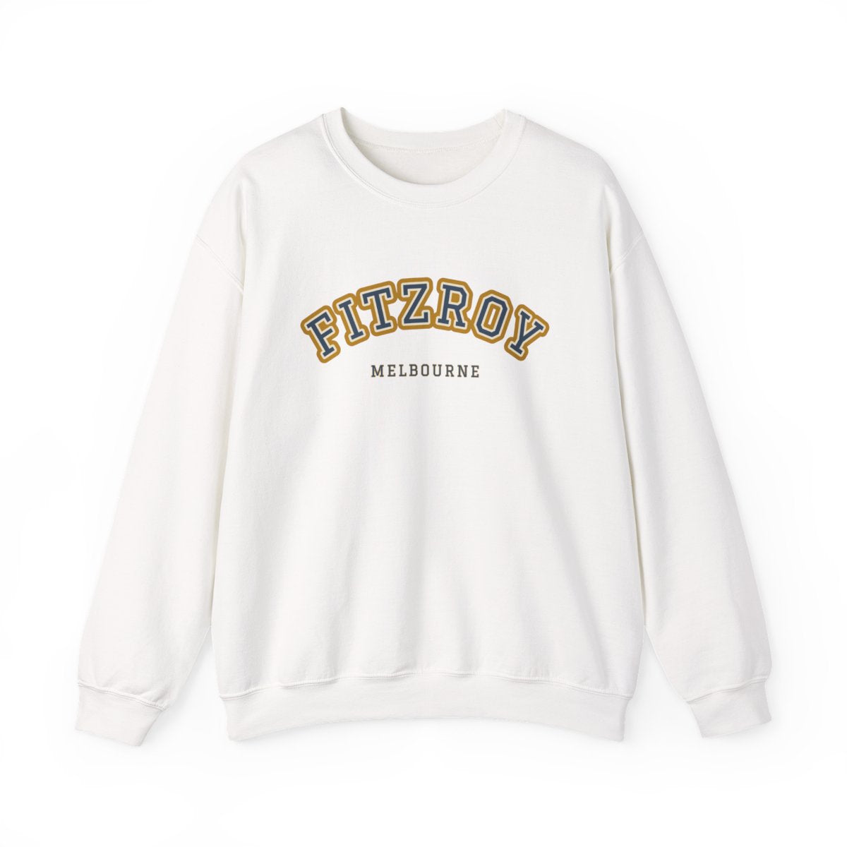Fitzroy Varsity — Crewneck White