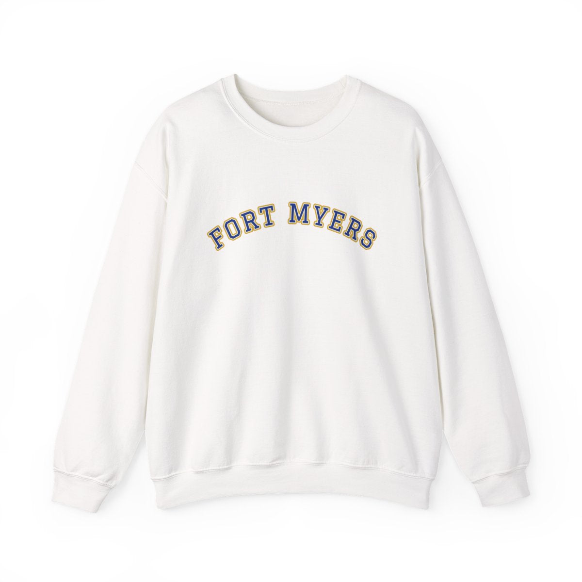 Fort Myers Varsity — Crewneck White