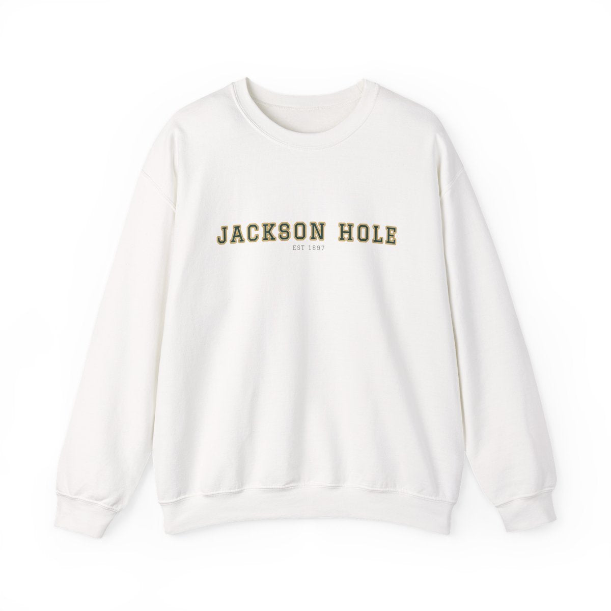 Jackson Hole Varsity — Crewneck White