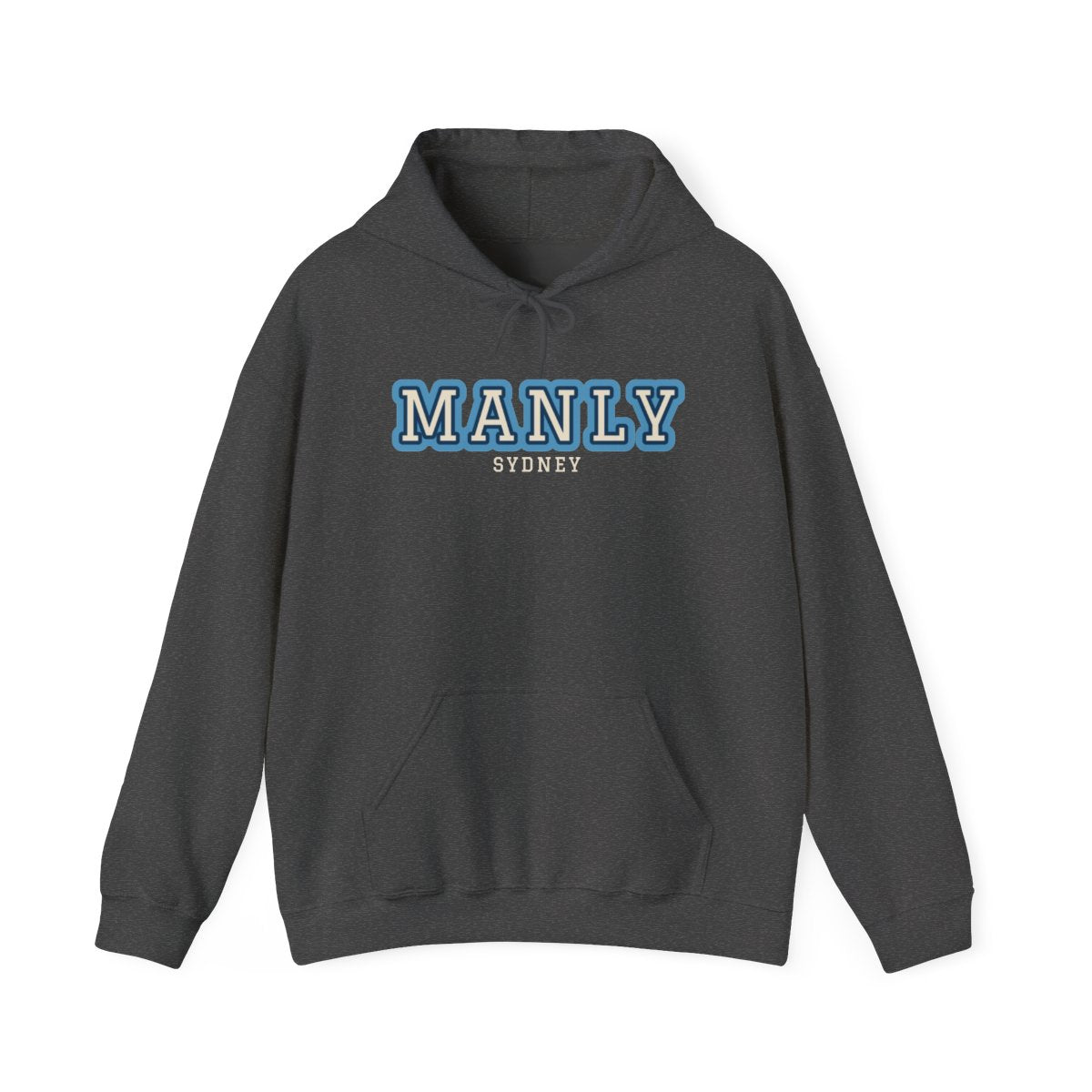 Manly Varsity — Hoodie Dark Heather