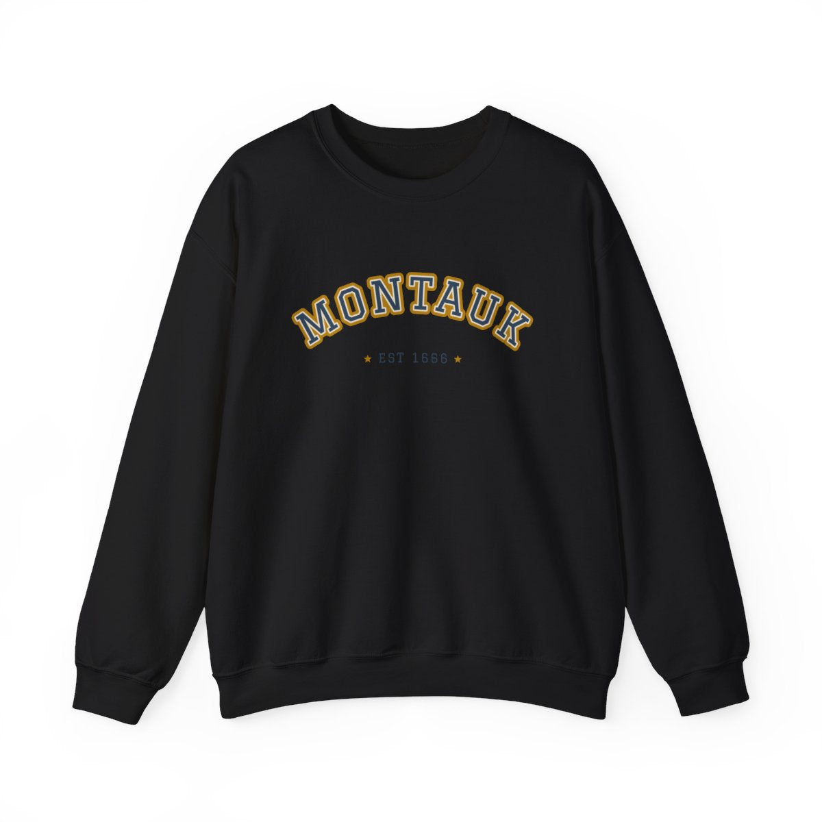 Montauk Varsity — Crewneck Black