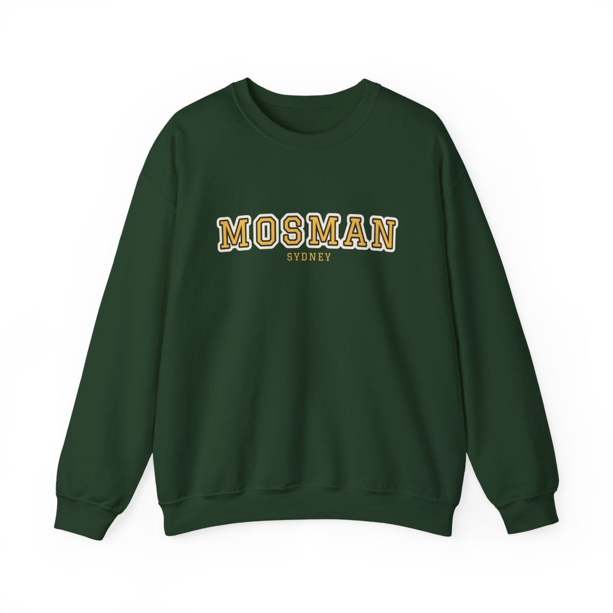 Mosman Varsity — Crewneck Forest Green