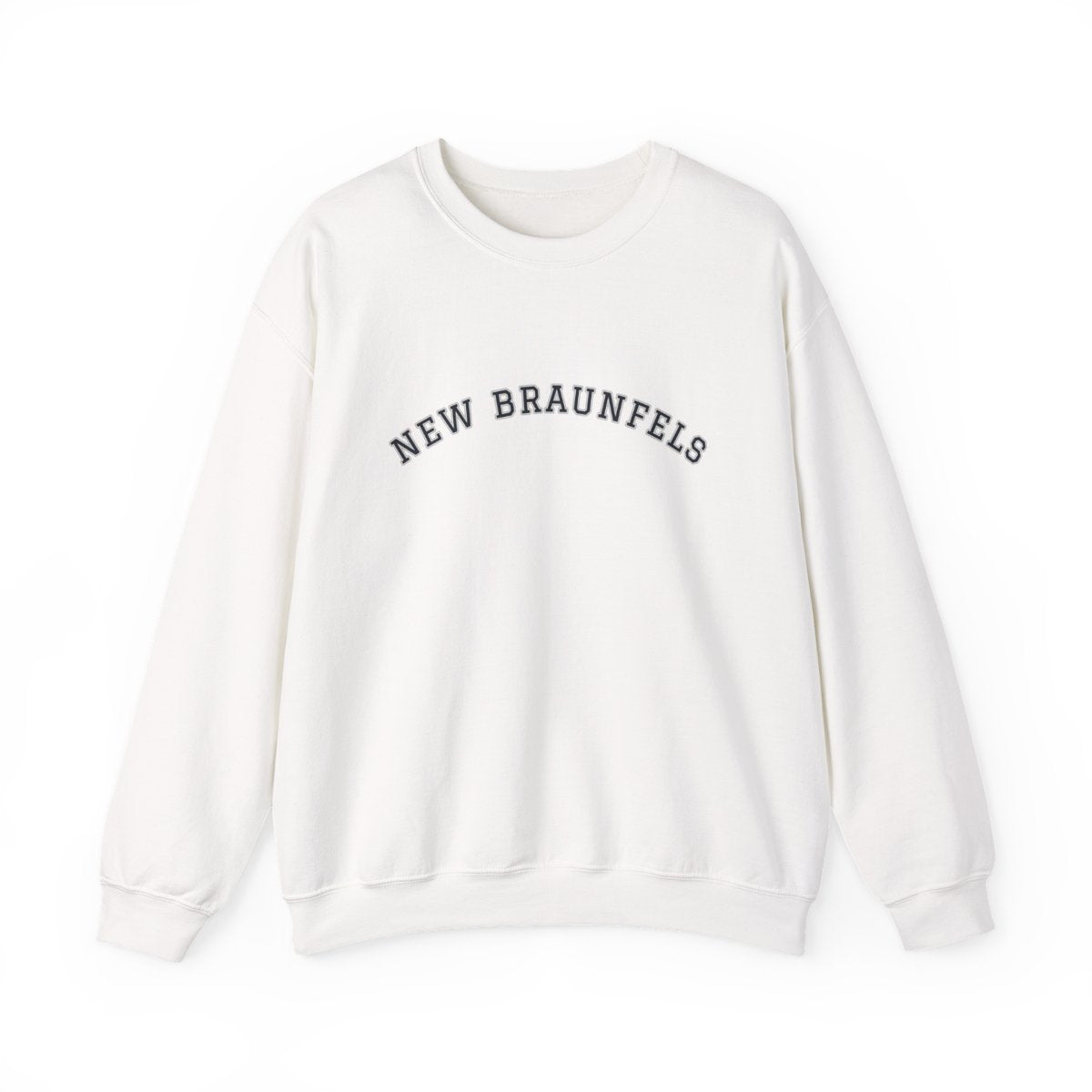 New Braunfels Varsity — Crewneck White