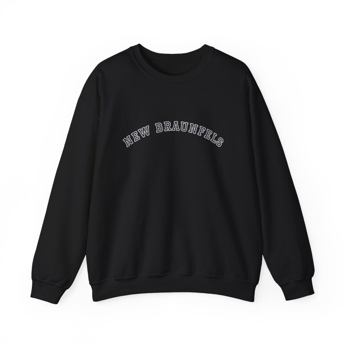 New Braunfels Varsity — Crewneck Black