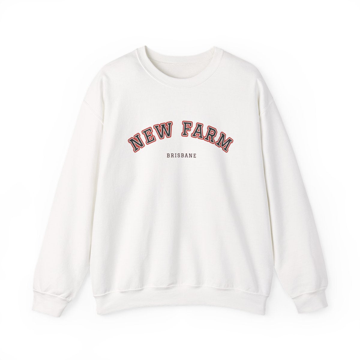 New Farm Varsity — Crewneck White