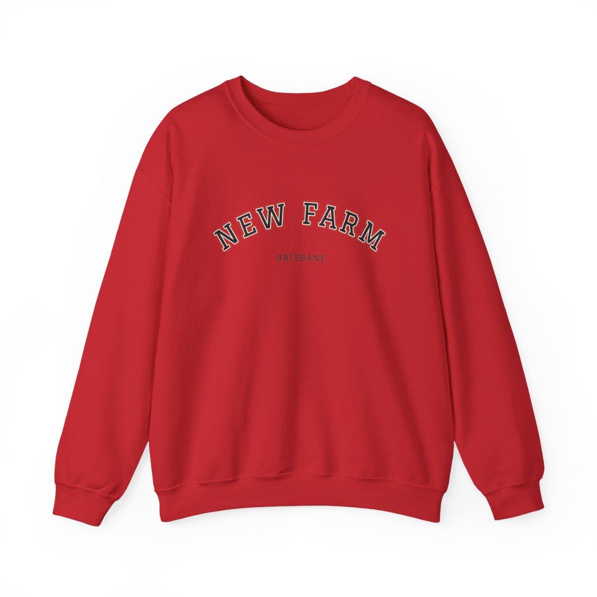 New Farm Varsity — Crewneck Red