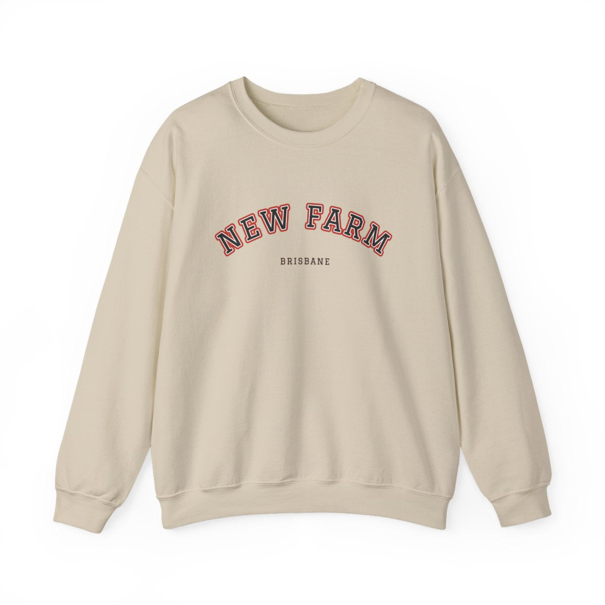 New Farm Varsity — Crewneck Sand