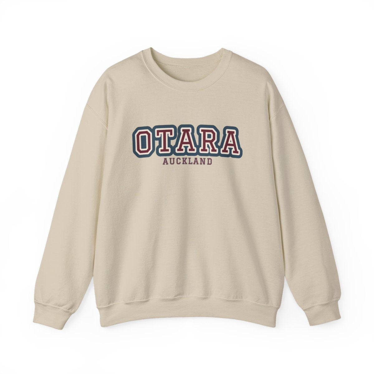 Otara Varsity — Crewneck Sand
