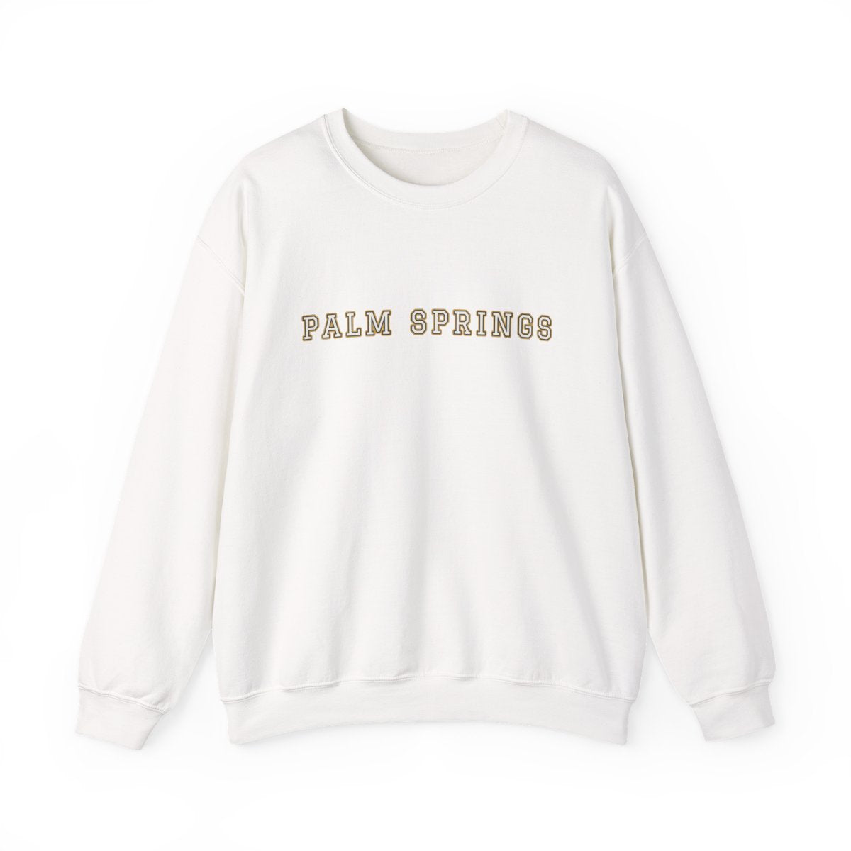 Palm Springs Varsity — Crewneck White