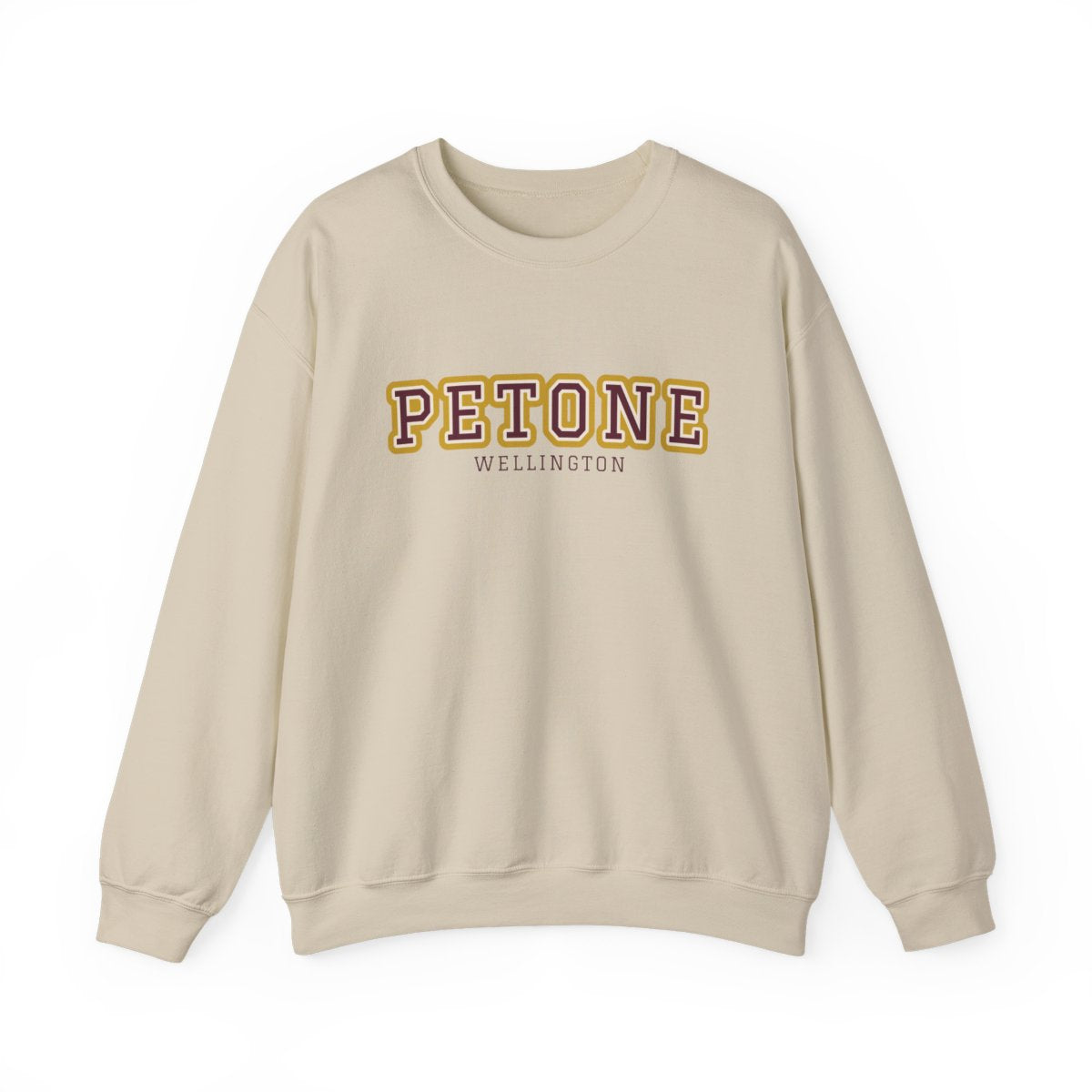 Petone Varsity — Crewneck Sand