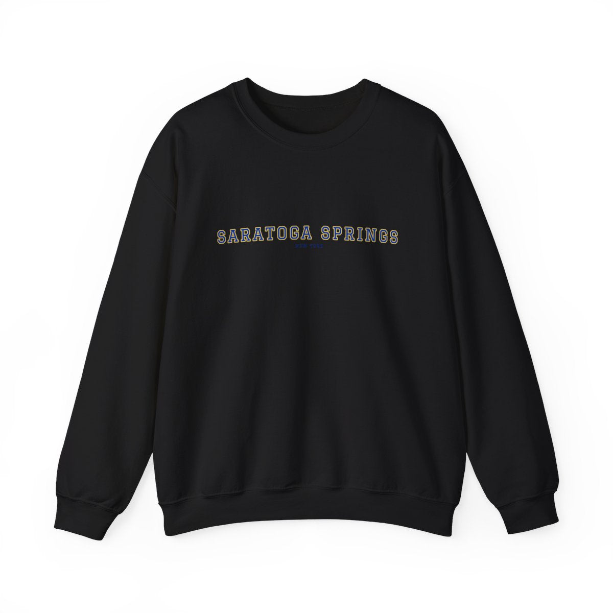 Saratoga Springs Varsity — Crewneck Black