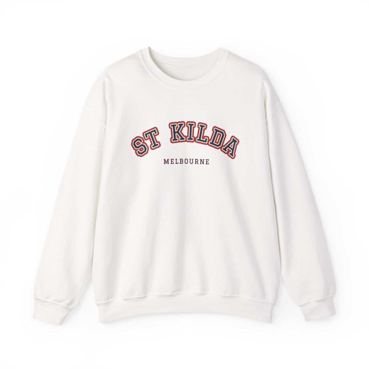 St Kilda Varsity — Crewneck White