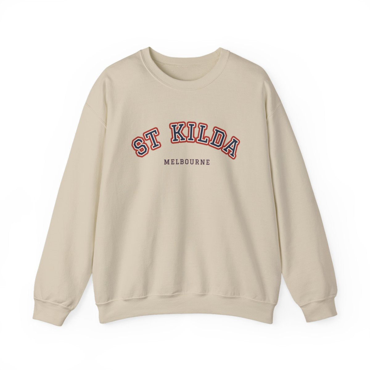 St Kilda Varsity — Crewneck Sand