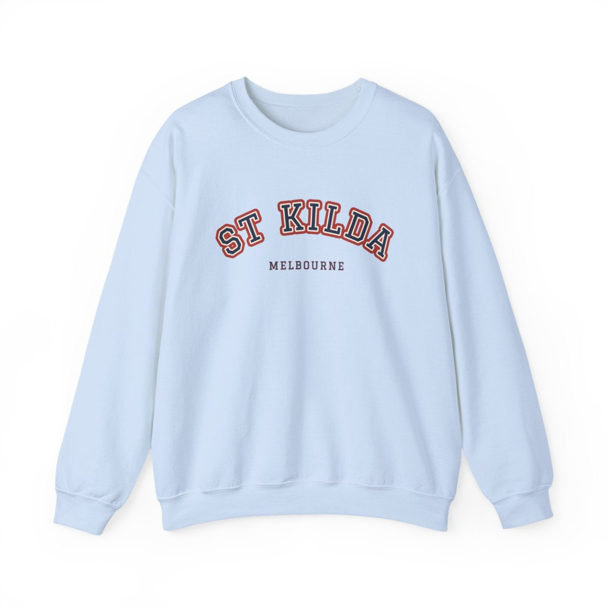 St Kilda Varsity — Crewneck Light Blue