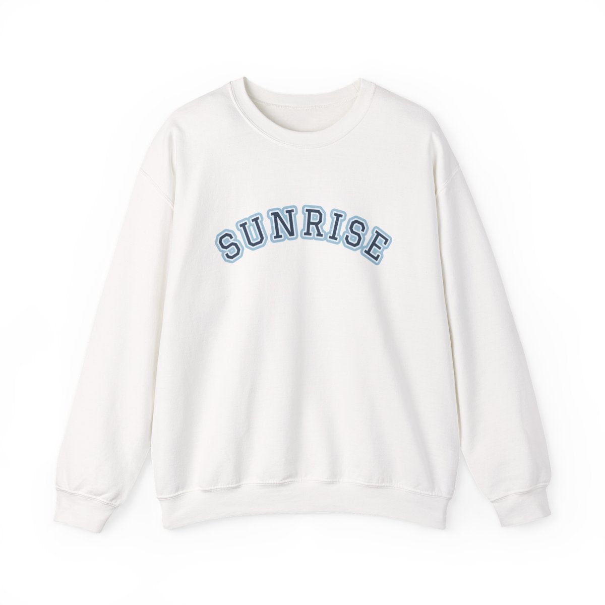 Sunrise Varsity — Crewneck White