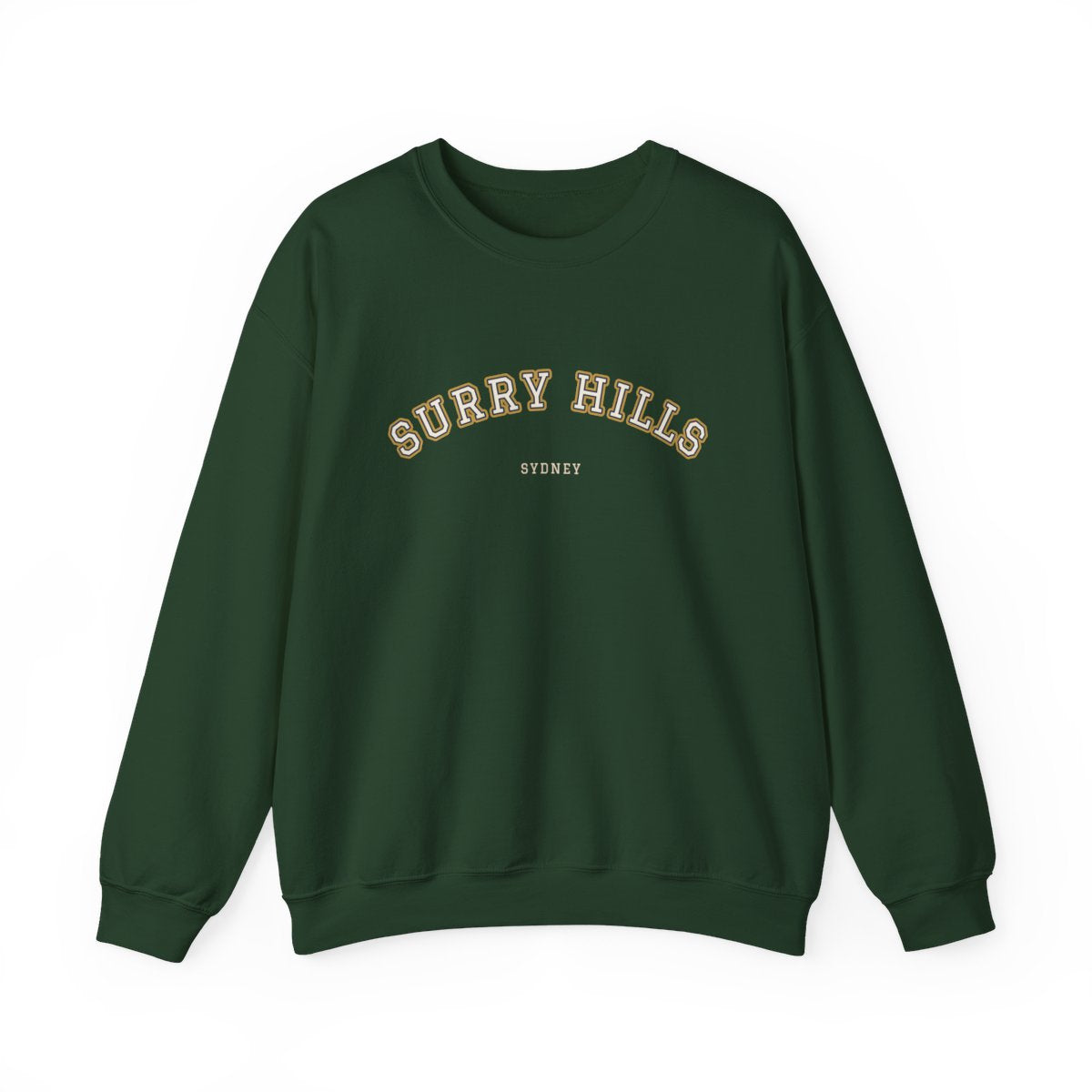 Surry Hills Varsity — Crewneck Forest Green