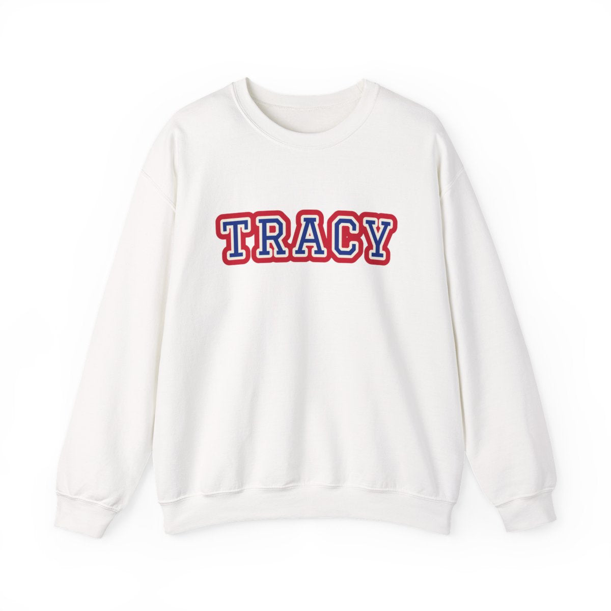 Tracy Varsity — Crewneck White
